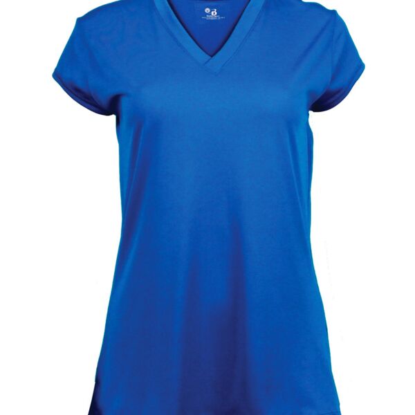 Solid Color Cap Sleeve Ladies Jersey Thumbnail