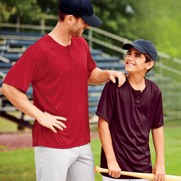 Adult B-Core Henley Tee Thumbnail