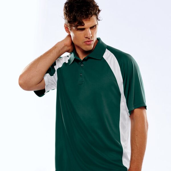 UltraClub® Adult Cool & Dry Sport Performance Color Block Interlock Polo Thumbnail