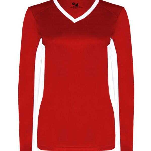 Ladies' Core Performance Dig Long-Sleeve Tee with Contrast Sleeve Panels Thumbnail