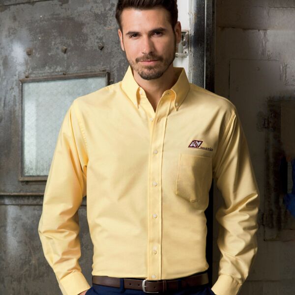 UltraClub Men's Tall Classic Wrinkle-Free Long-Sleeve Oxford Thumbnail