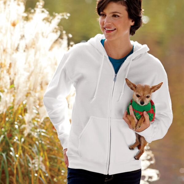 ® DryBlend® Adult Full-Zip Hooded Sweatshirt Thumbnail