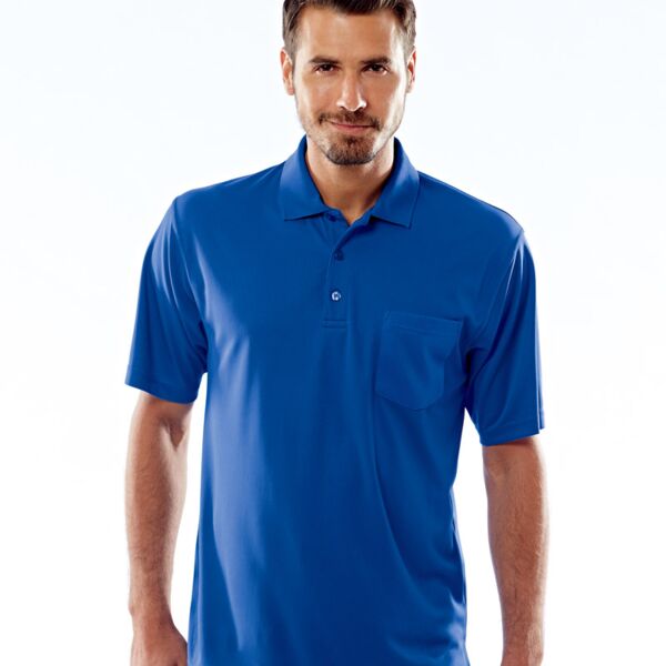 UltraClub&reg; Adult Cool & Dry Mesh Piqué Polo with Pocket Thumbnail