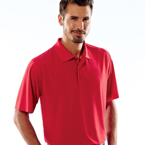UltraClub&reg; Men's Cool & Dry Box Jacquard Performance Polo Thumbnail