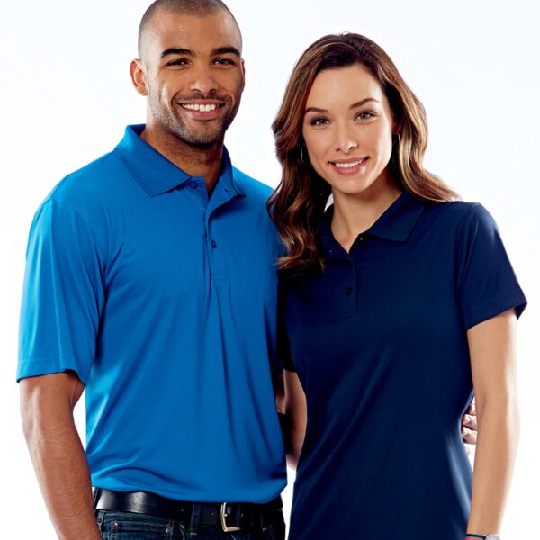 UltraClub&reg; Ladies' Cool & Dry Jacquard Performance Polo Thumbnail
