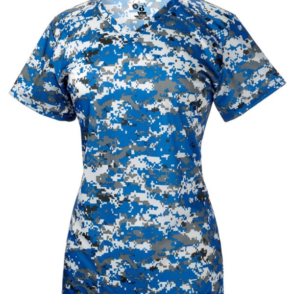 Ladies' Digital V-Neck Tee Thumbnail