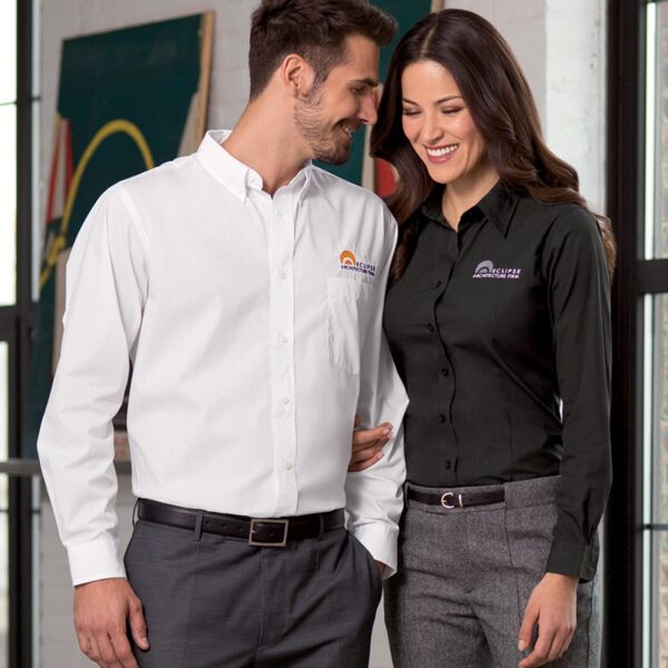 UltraClub Men's Easy-Care Broadcloth Thumbnail