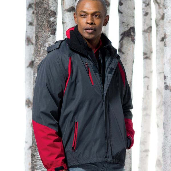 UltraClub Adult Color Block 3-in-1 Systems Hooded Jacket Thumbnail