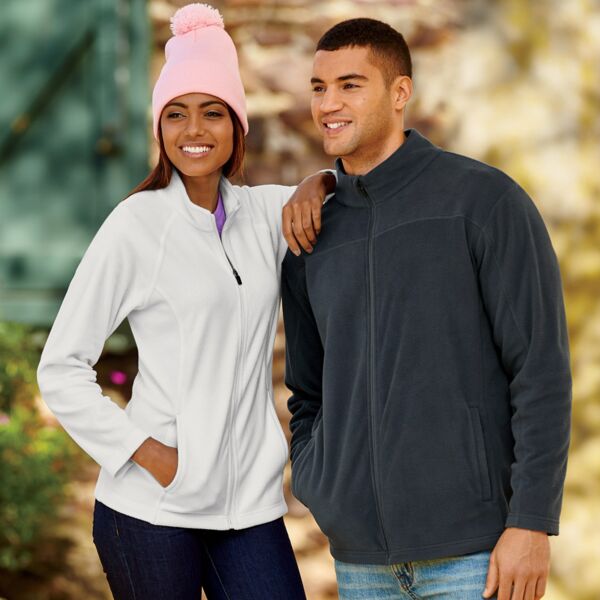 UltraClub&reg; Men's Cool & Dry Full-Zip Micro-Fleece Thumbnail
