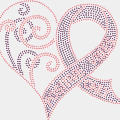 Heart Breast Cancer Rhinestone Thumbnail
