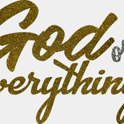 God over everything gold and silver glitter Thumbnail